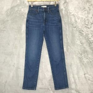 Madewell Stovepipe Jeans Size 25 High Rise Antoine Wash Style AJ204 Stretch